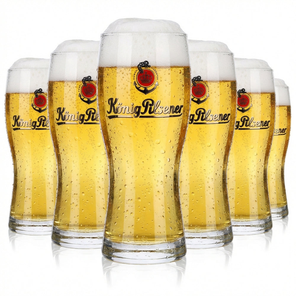 6 verres à bière König Pilsener Verres à bière 0,2 l Gobelet Curve Cup Rastal