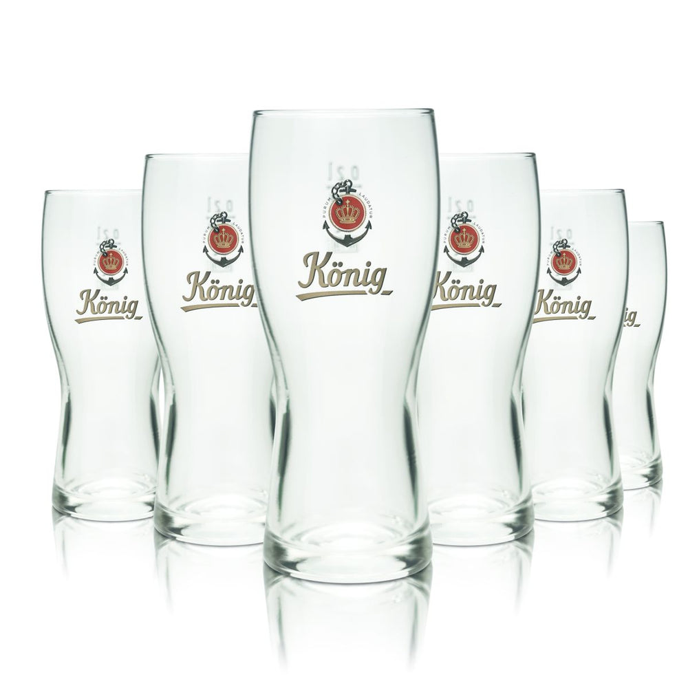 6x König Pilsener verre à bière 0,2l coupe à bière verre à pils Set de verres Curve Cup brasserie