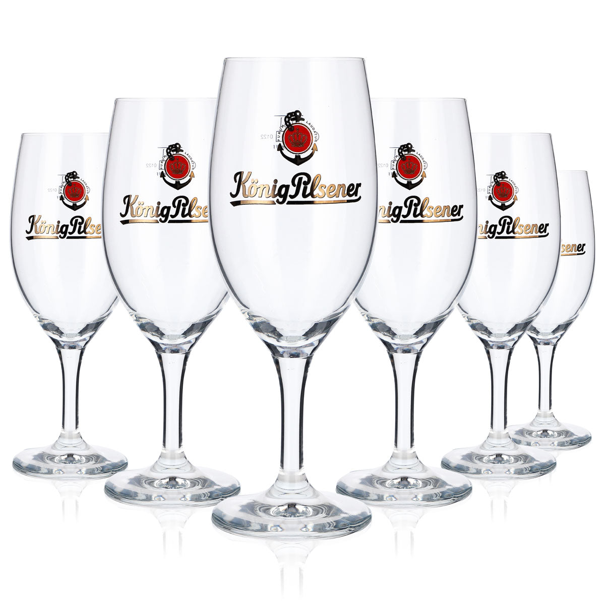 6 verres à bière König Pilsener en verre 0,3 l, forme gobelet, logo Anker Köpi – Vue 5