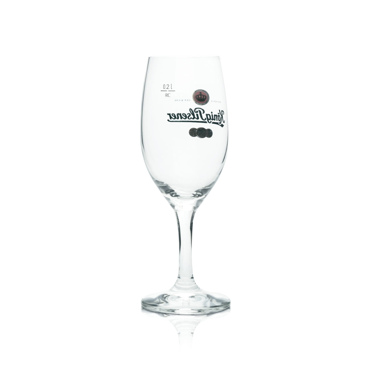 6 verres à bière König Pilsner 0,2 l, forme tulipe, calibrés pour la restauration, pour bar à bière – Vue 3