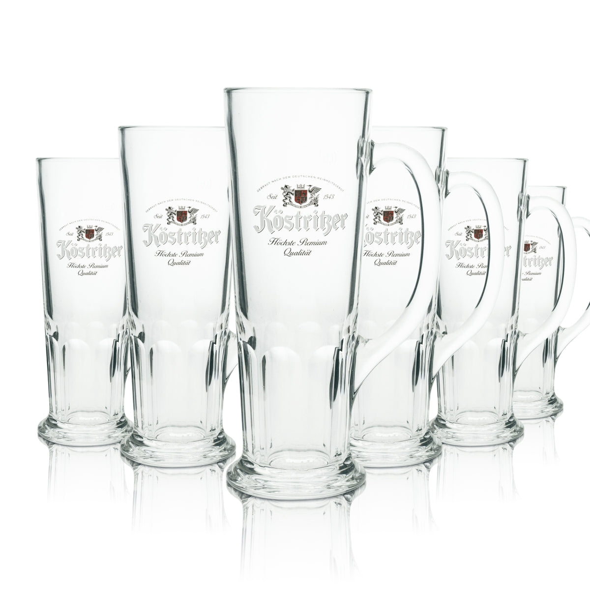 6 chopes à bière Köstritzer 0,5 l Sahm