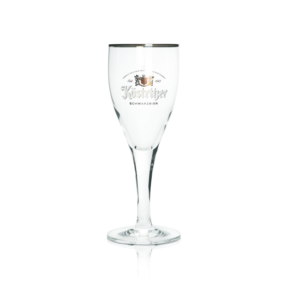 6 verres Köstritzer 0,3 l, forme tulipe, bord doré, verres à bière, bar gastronomique, bière brune – Vue 2