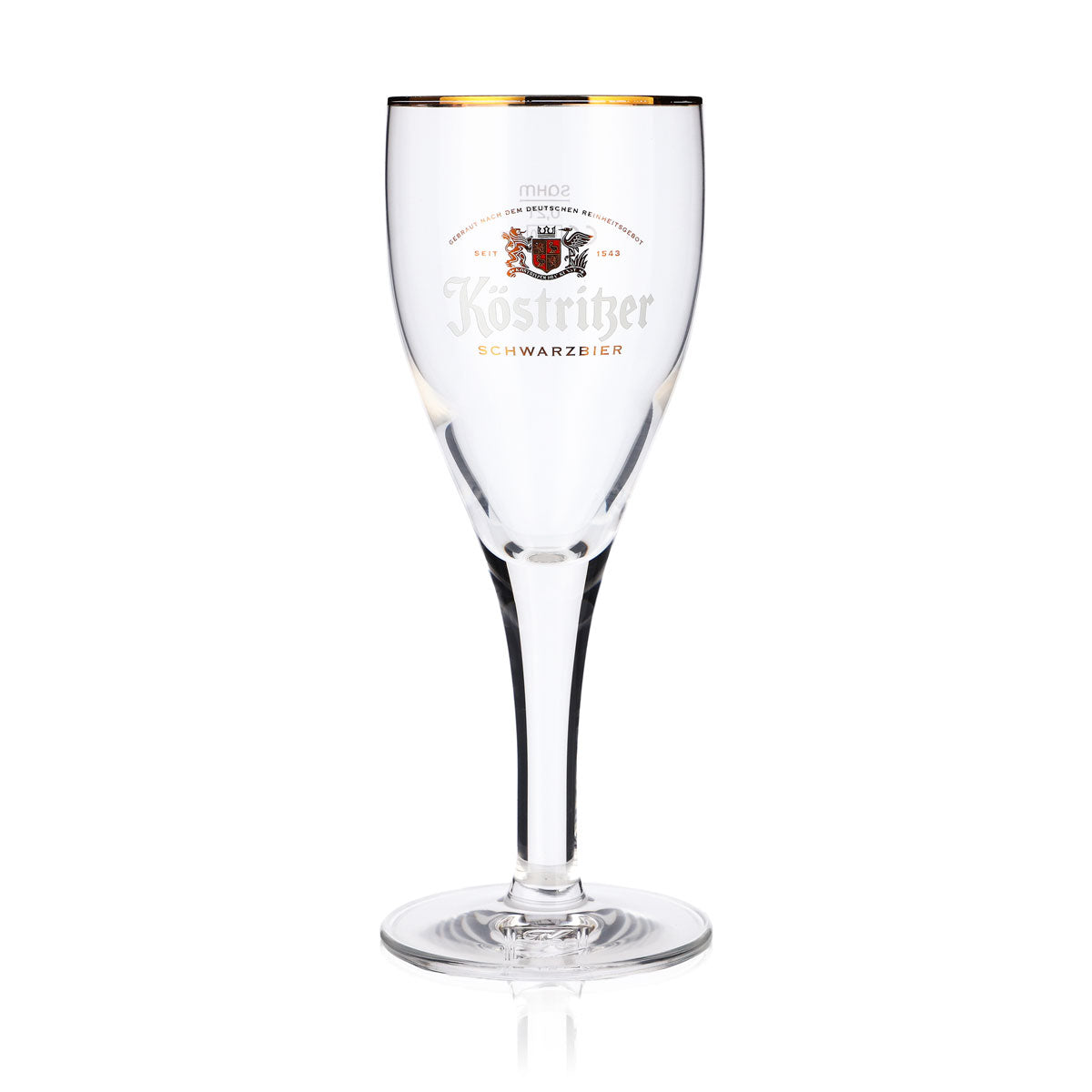 lot de 6 verres à bière exclusifs Köstritzer Schwarzbier - Verre à bière 0,2 l avec bord doré raffiné et graduation – Vue 3