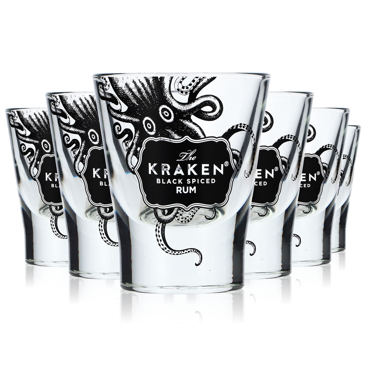 6 verres à rhum Kraken : verre à shot, verre tumbler, verre à long drink, verre à cocktail (lot de 6)