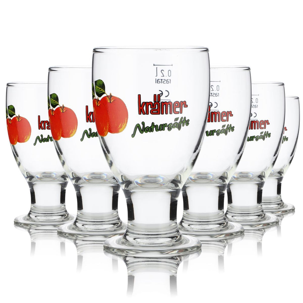 6x Krämer verre 0,2l verre à jus calice verre à boire verre à jus de fruit set de verres Gastro