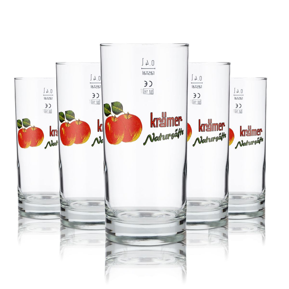 6x Krämer verre 0,4l verre à jus Willi gobelet verre à boire set de verres à jus de chênes