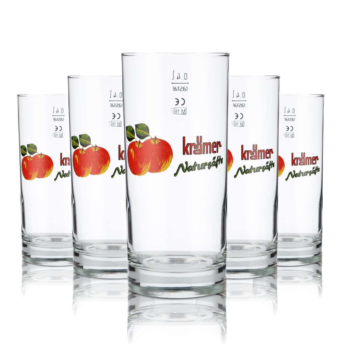 6x Krämer verre 0,4l verre à jus Willi gobelet verre à boire set de verres à jus de chênes