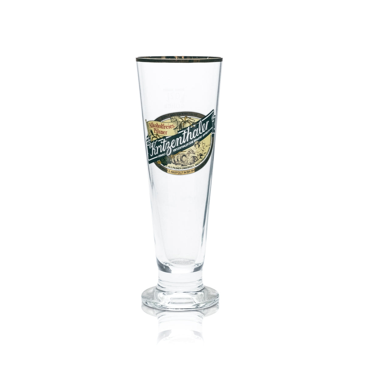 6 verres à bière Kritzenthaler 0,2 l, forme tulipe, bord doré, sans alcool, pour la restauration – Vue 2