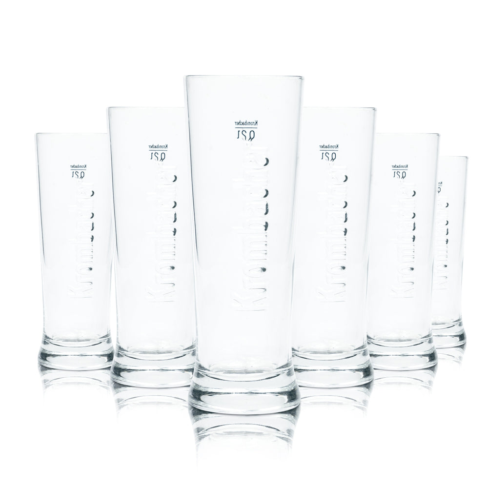6 verres à bière Krombacher 0,2 l Star Cup Sahm Relief Verres Contour Brasserie