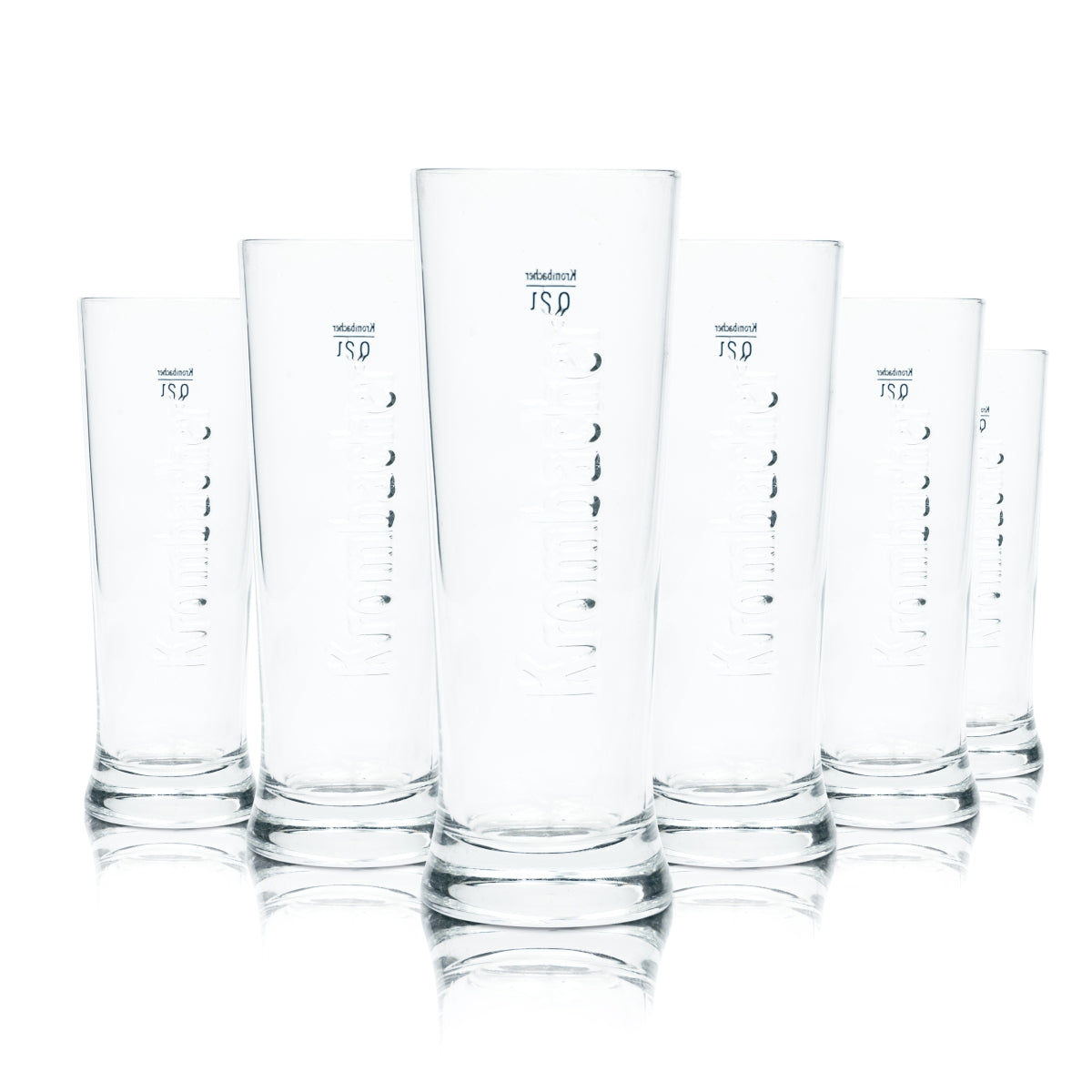 6 verres à bière Krombacher 0,2 l Star Cup Sahm Relief Verres Contour Brasserie