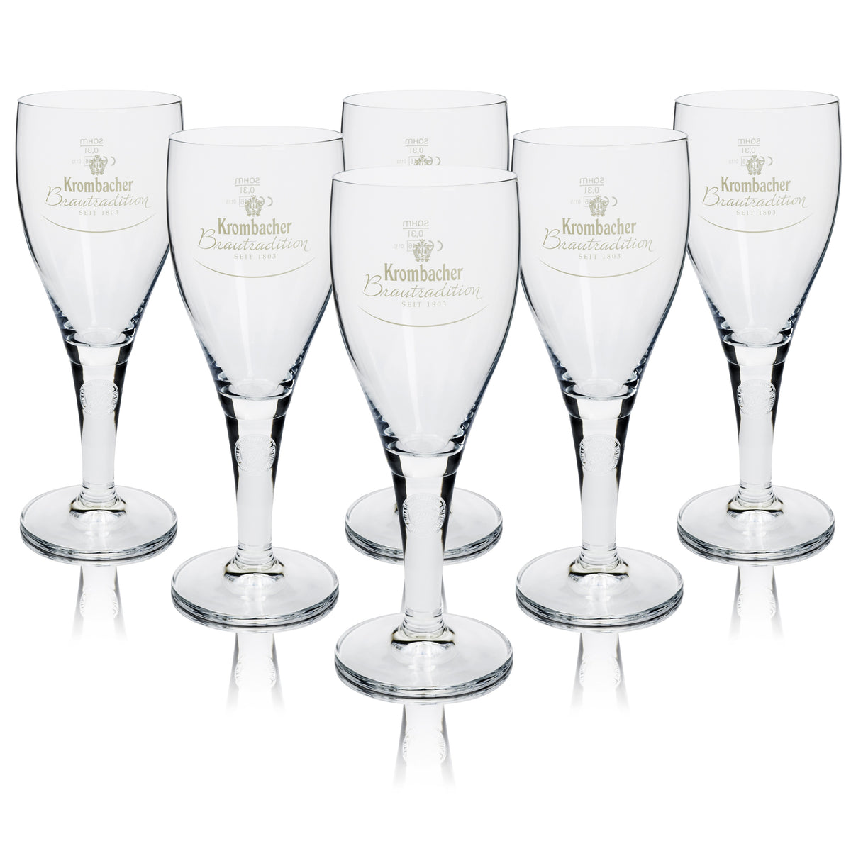 6 verres à bière Krombacher 0,3 l Pokal Traditions Sahm – Vue 4