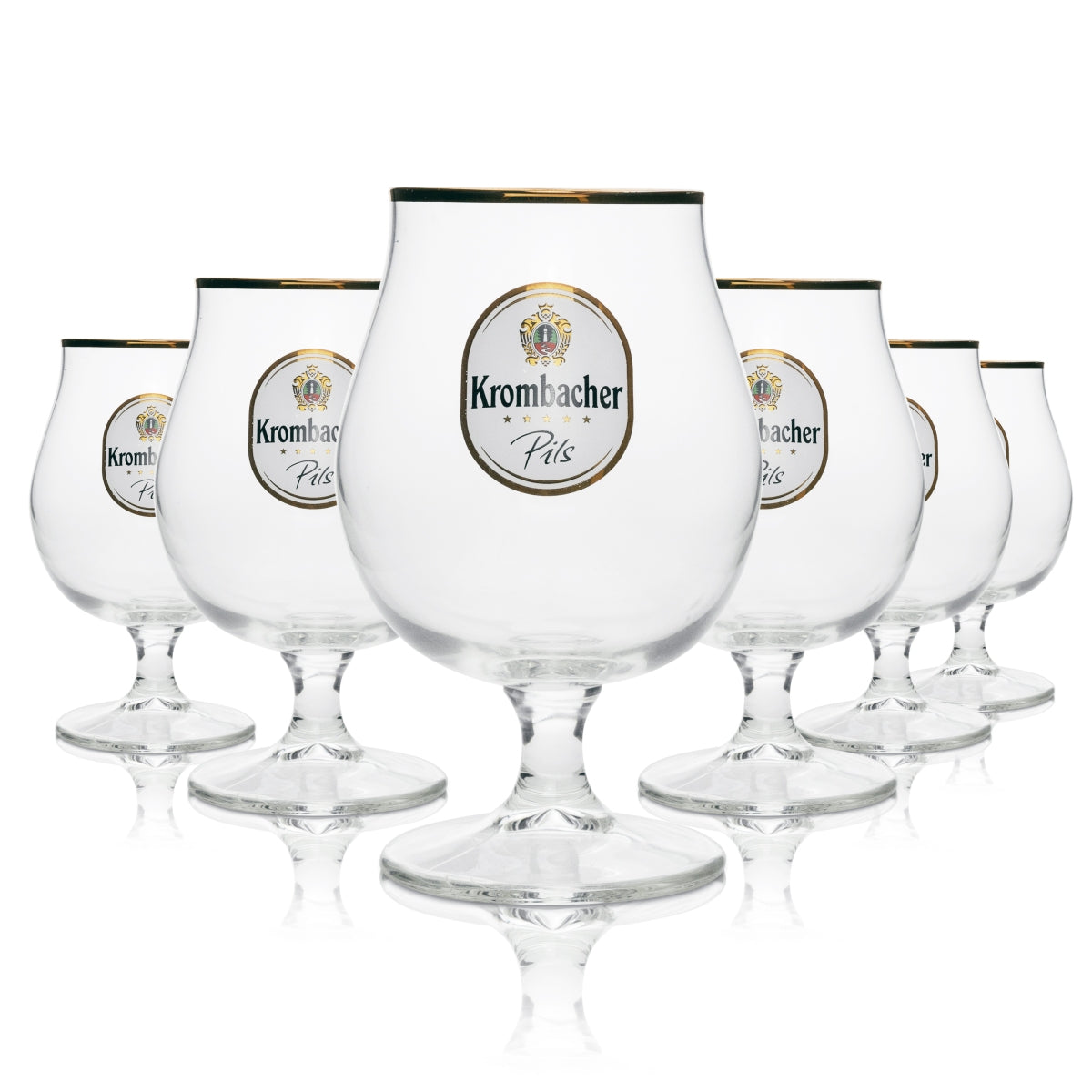 6x verre à bière Krombacher Ballon Bruxelles 400 ml sahm