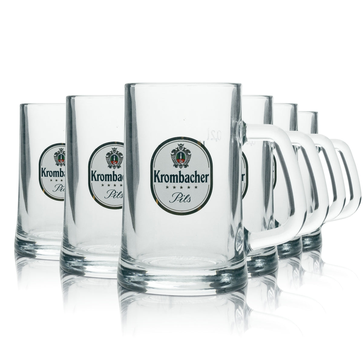 6x verre à bière Krombacher Pils 0,2 l « Une perle de la nature » Sahm