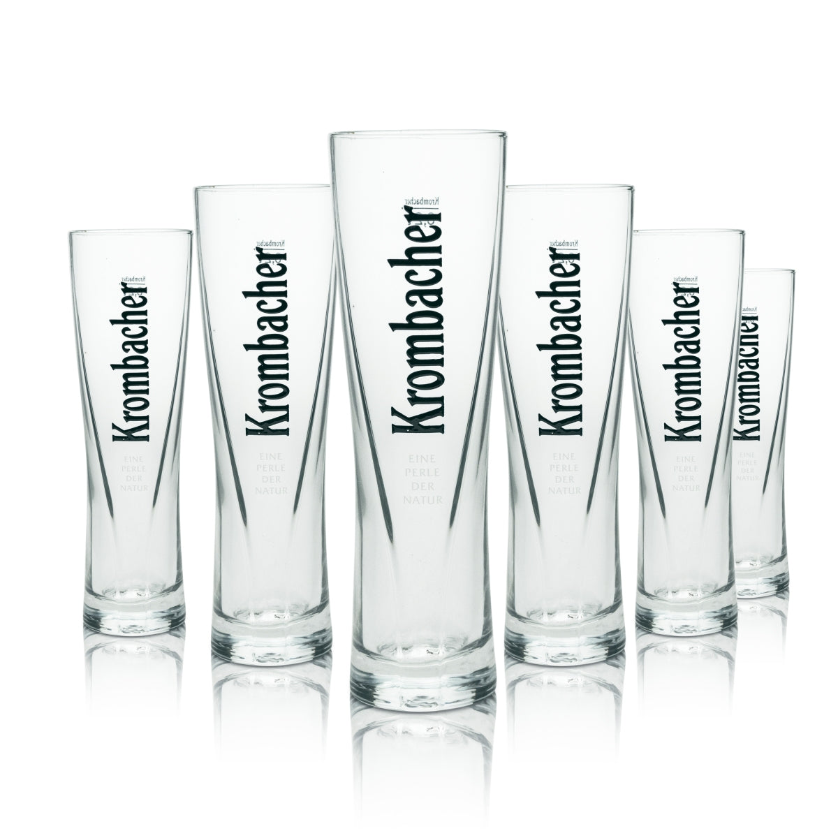 6 verres à bière Krombacher Tulipe 0,2 l Sahm Une perle de la nature