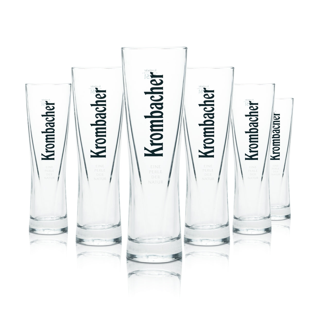 6 verres Krombacher 0,25 l, verres tulipe, Star Cup, brasserie Pils Radler