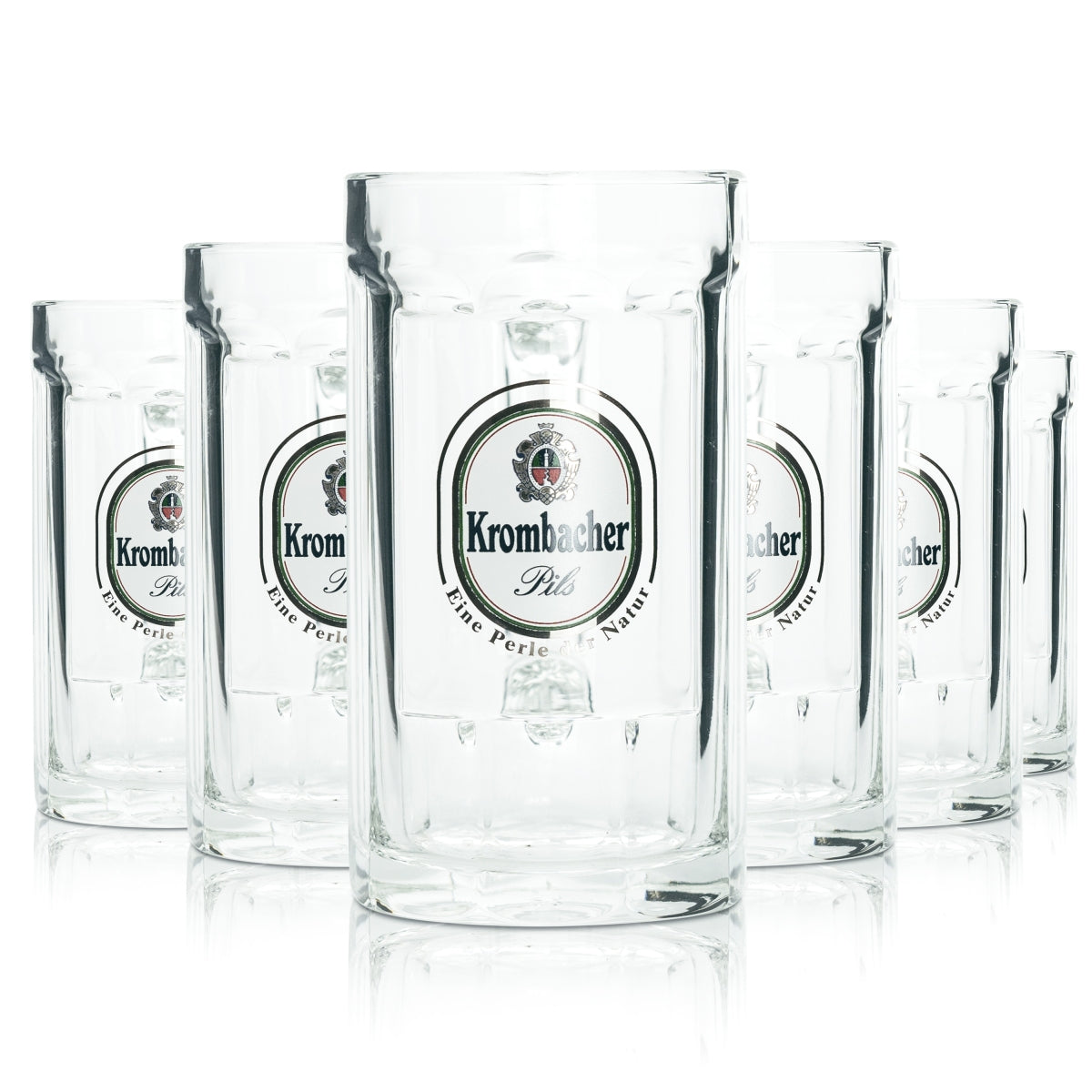 6 verres Krombacher 0,3 l Krug Humpen Seidel Contour Verres à bière calibrés Gastro