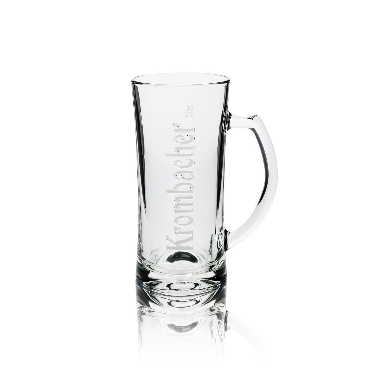 6 verres Krombacher 0,5 l, chopes Humpen Seidel en relief, verres à bière Pils Gastro en chêne – Vue 2