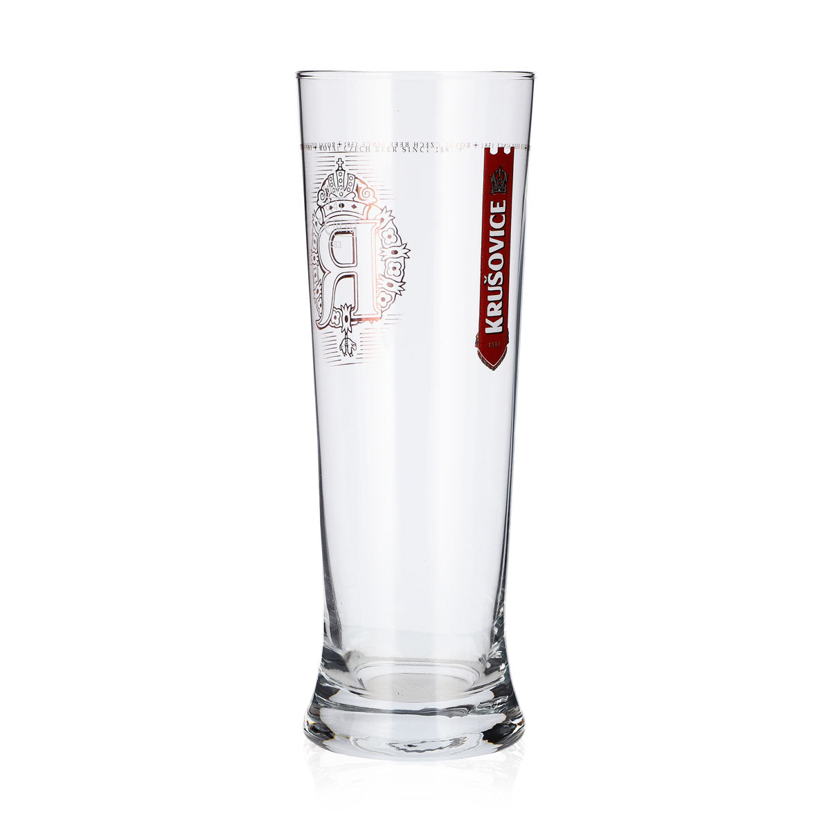 Lot de 6 verres à bière Krusovice de 0,4 l, en forme de coupe, avec deux logos rouges « Sahm » – Vue 3