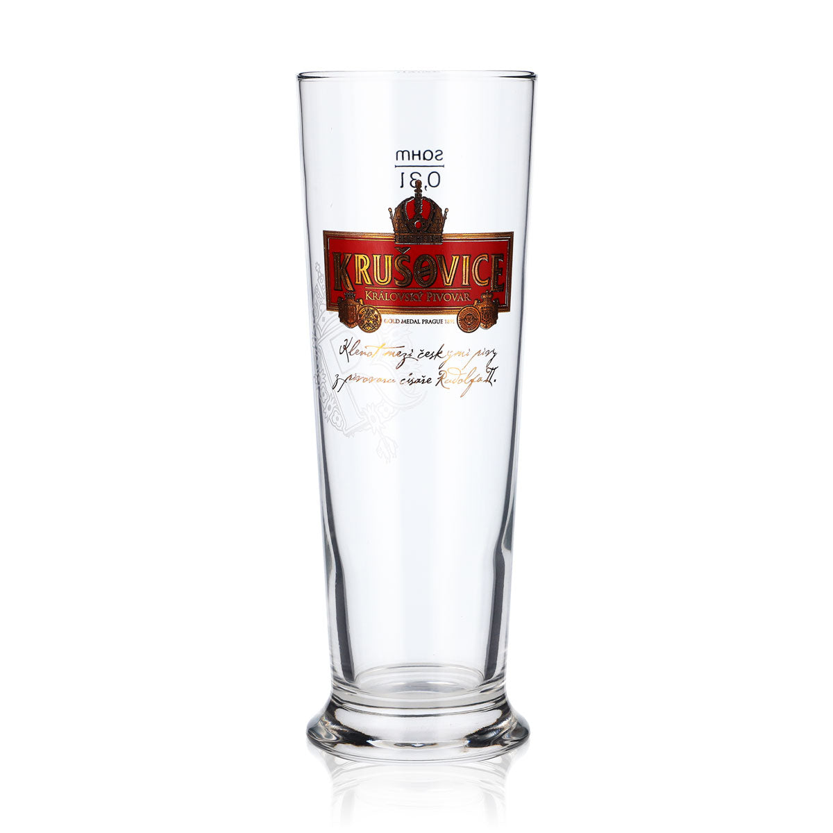 6 verres à bière Krusovice Verre à bière Verre à bière blanche Verres à bière 0,3 l  Inscription en relief – Vue 2