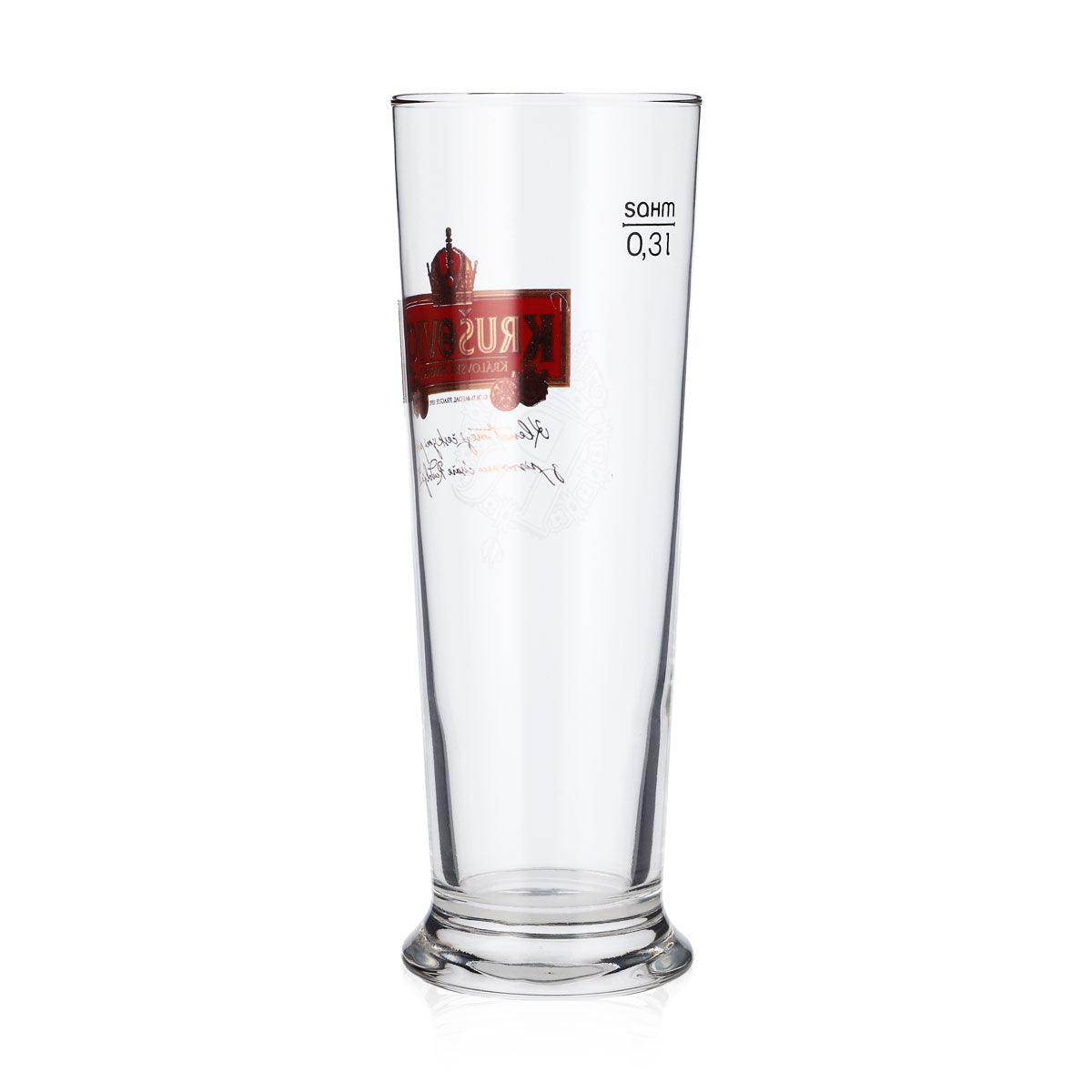 6 verres à bière Krusovice Verre à bière Verre à bière blanche Verres à bière 0,3 l  Inscription en relief – Vue 4