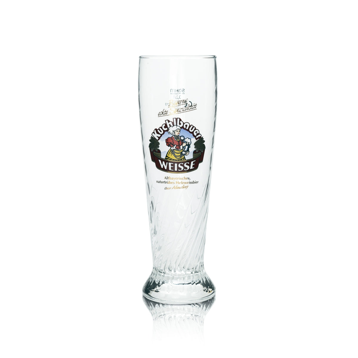 6 verres à bière Kuchlbauer 0,3 l, bière blanche, relief blanc, levure, blé, Bavière – Vue 2