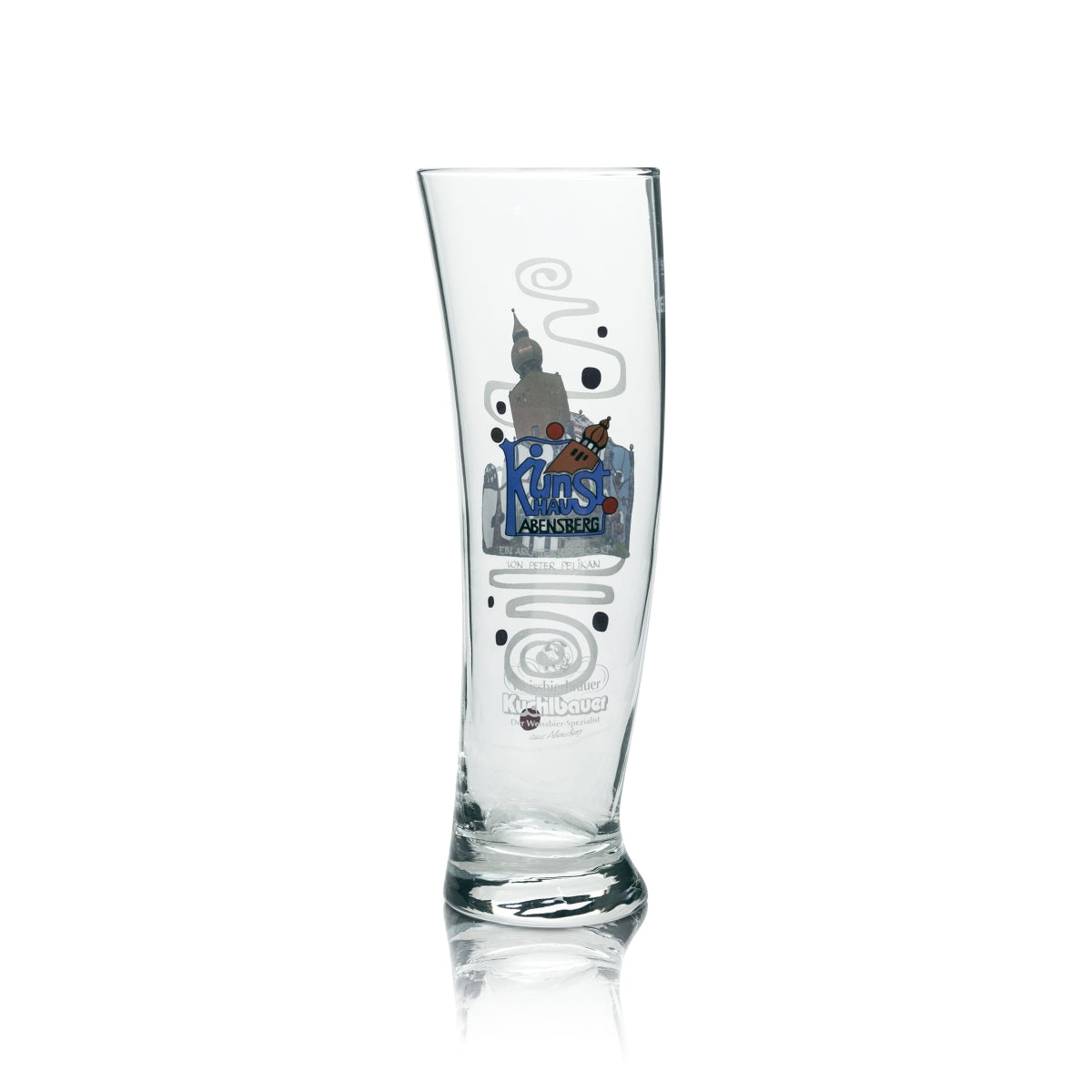 6 verres à bière Kuchlbauer 0,5 l, design Kunsthaus Abensberg, bière blanche, levure – Vue 4