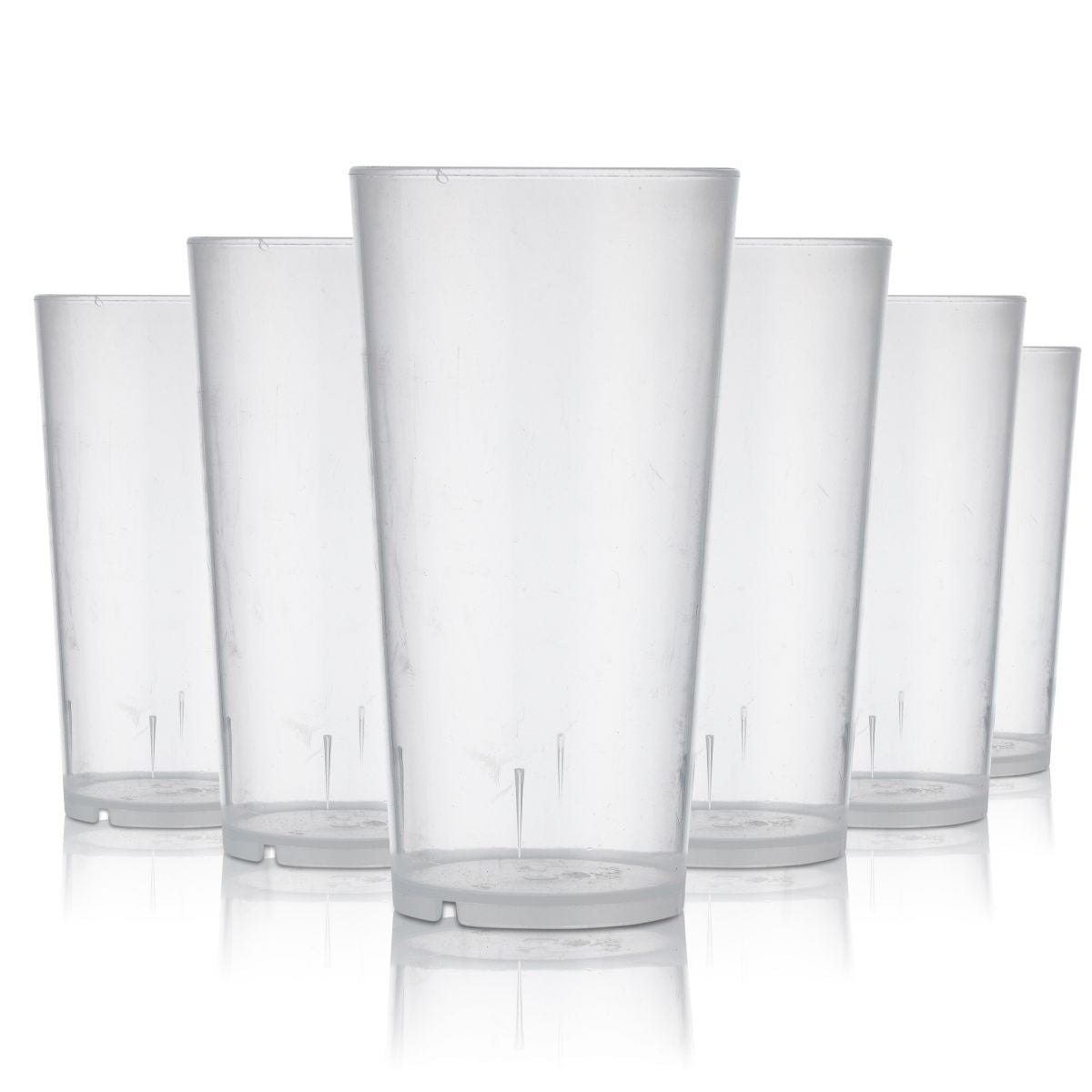 6 gobelets en plastique acrylique réutilisables Gobelets en plastique Gobelets en verre 0,2 l Gobelets universels Verres