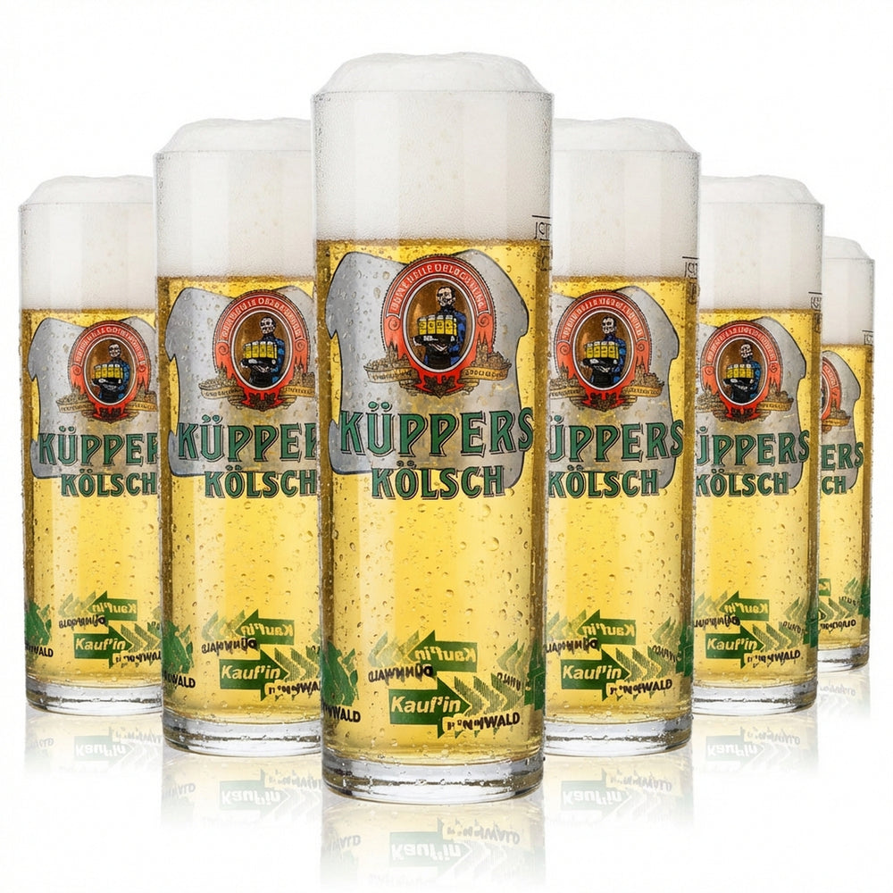 6 verres à bière Küppers Kölsch 0,2 l Verre à bière Kölsch/Stange « Interessengemeinschaft »