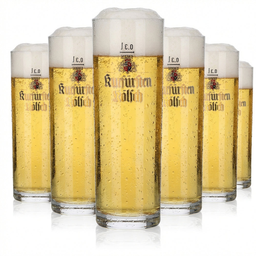 6 verres à bière Kölsch Kurfürsten 0,3 l Willibecher Set de verres à bière Brauerei