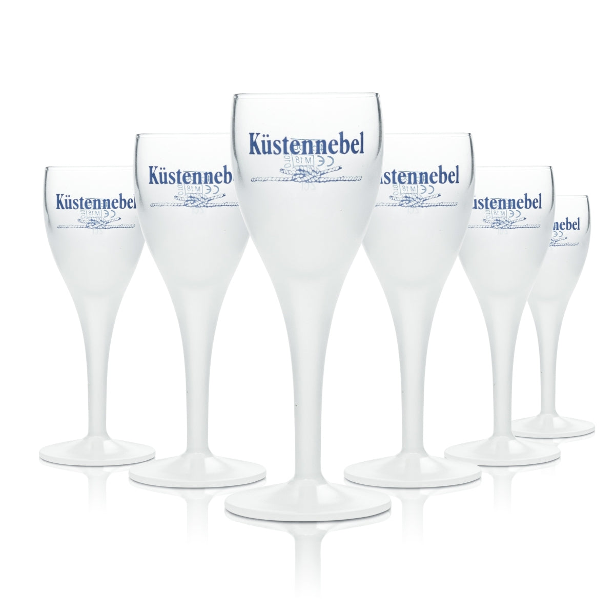 6x verres à schnaps Küstennebel Mini-coupe 2 cl/4 cl verre dépoli mat