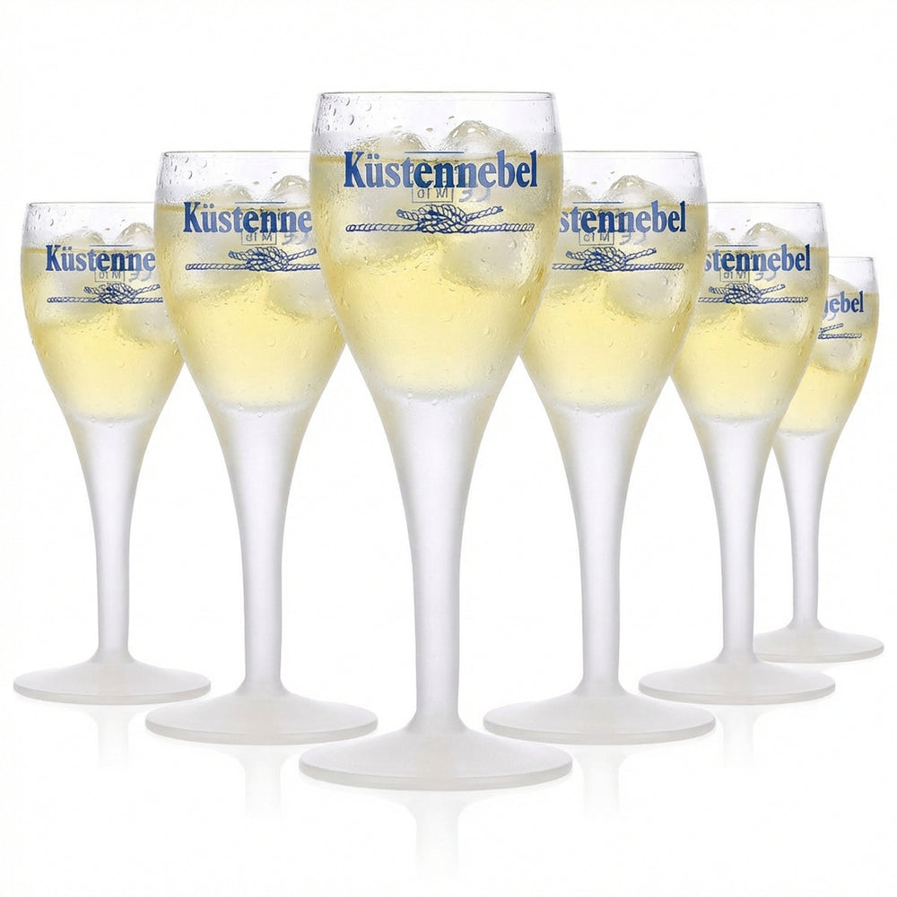 6x Verre à liqueur Küstennebel Verre à calice à l'anis étoilé Verre à schnaps semi-satiné
