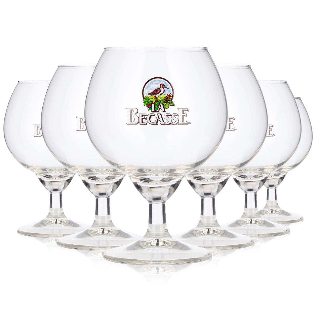 6 verres à bière La Becasse 0,25 l, forme tulipe, en forme d'oiseau, verres à bière en forme de coupe (lot de 6)
