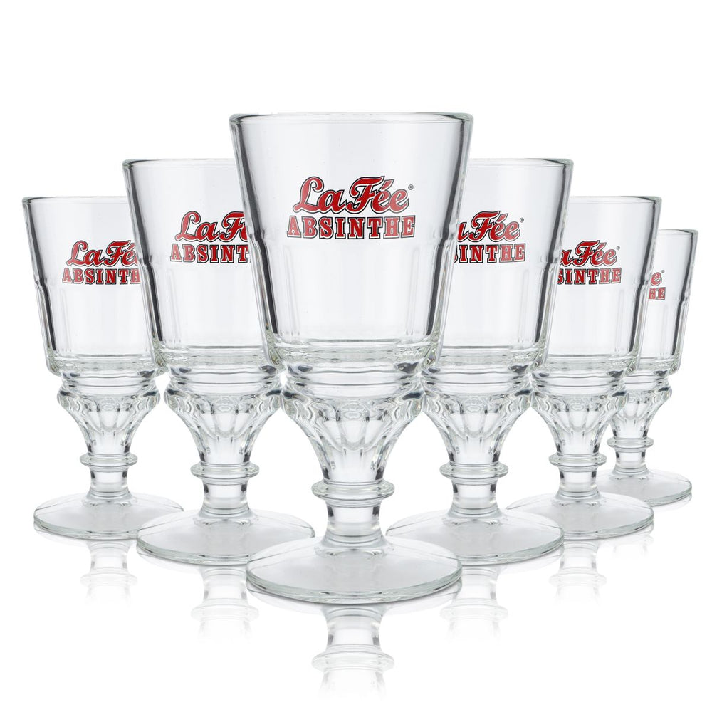 6x La Fee Absinthe Verre 0,3 l Contour Gravure en relief Longdrink  Cocktail Verres Set