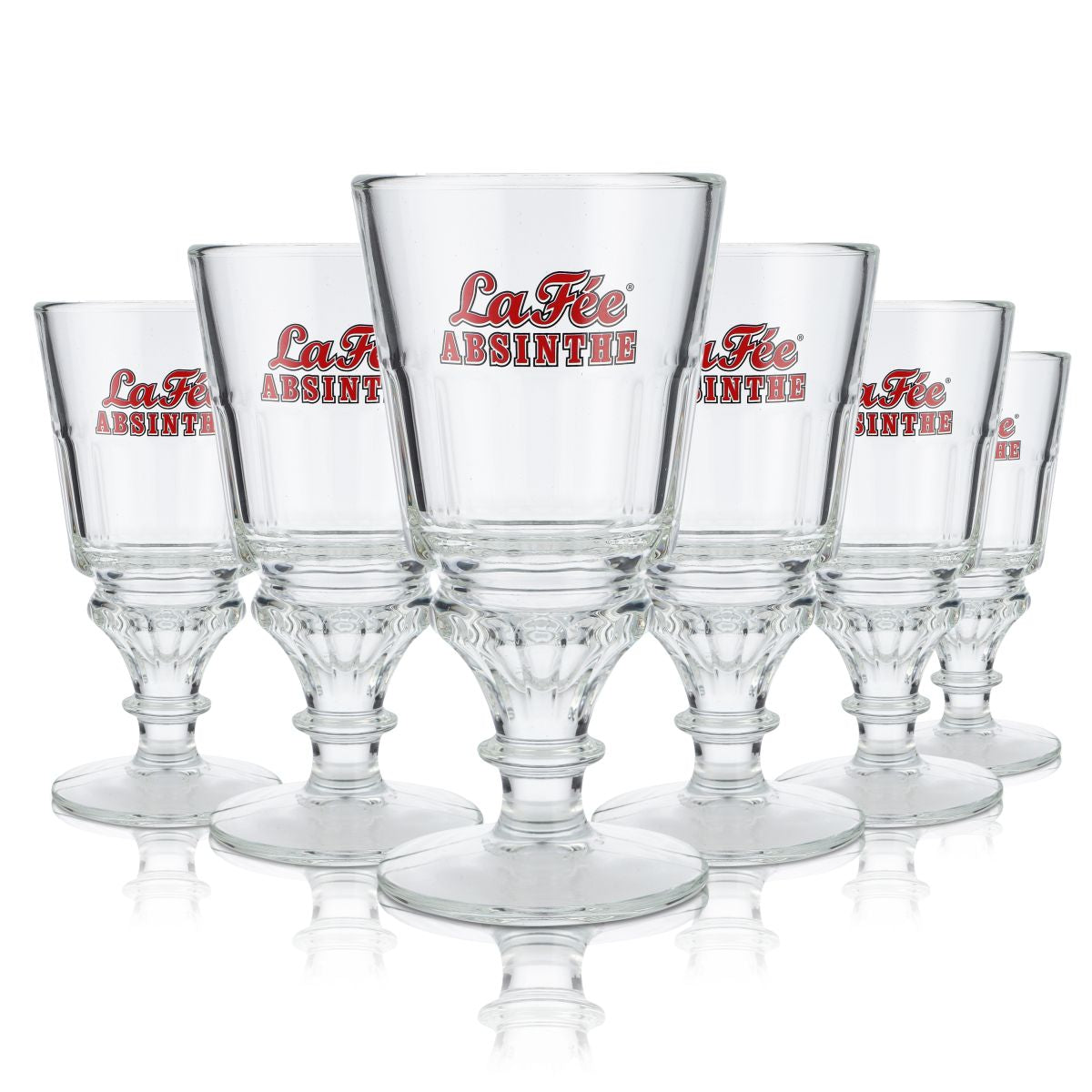 6x La Fee Absinthe Verre 0,3 l Contour Gravure en relief Longdrink  Cocktail Verres Set
