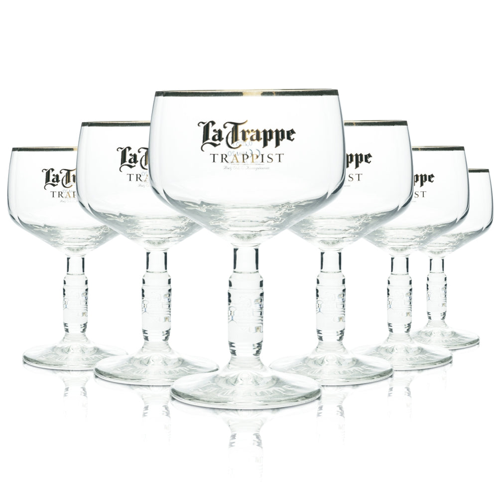 6 verres à bière La Trappe Verres à bière 0,25 l Bord doré