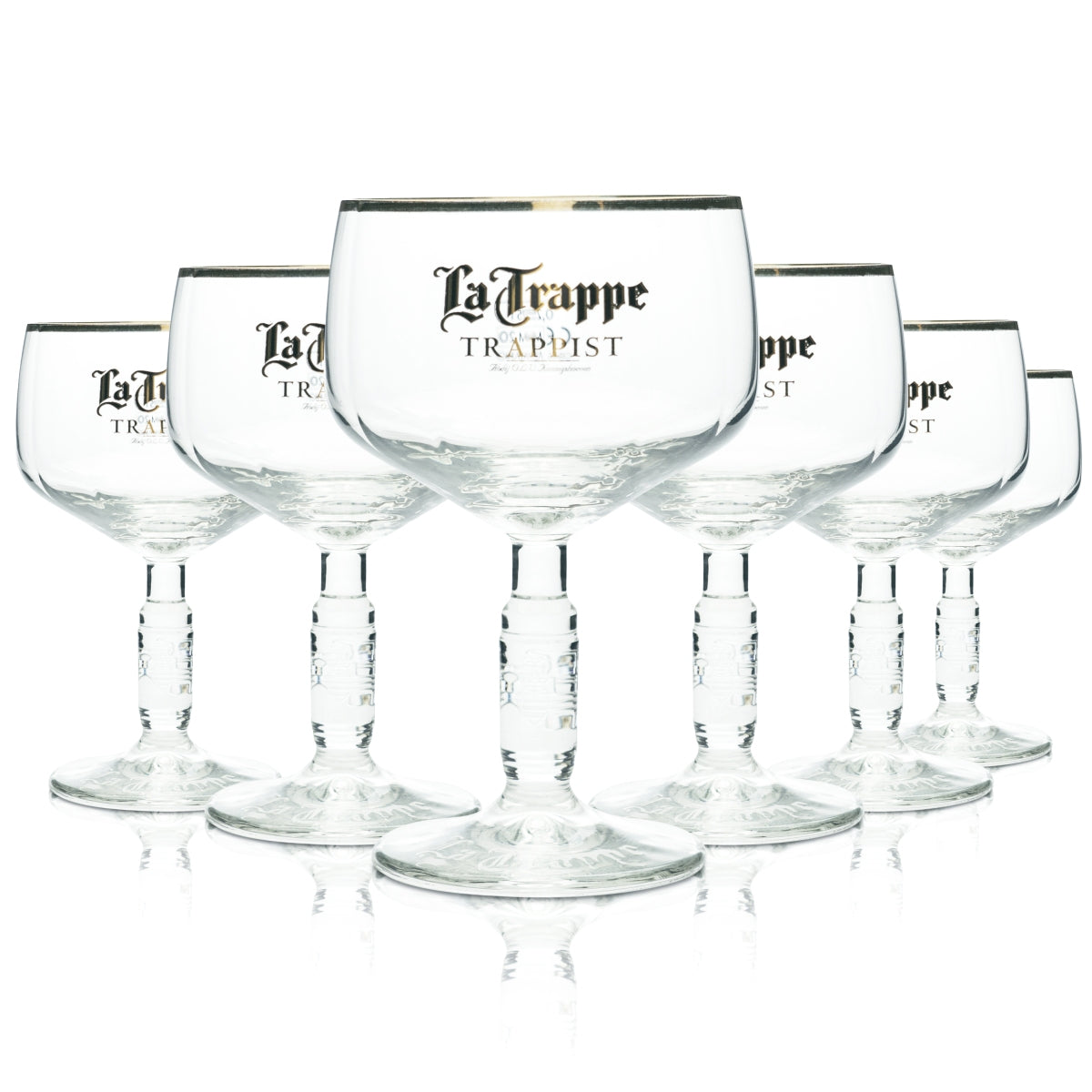 6 verres à bière La Trappe Verres à bière 0,25 l Bord doré
