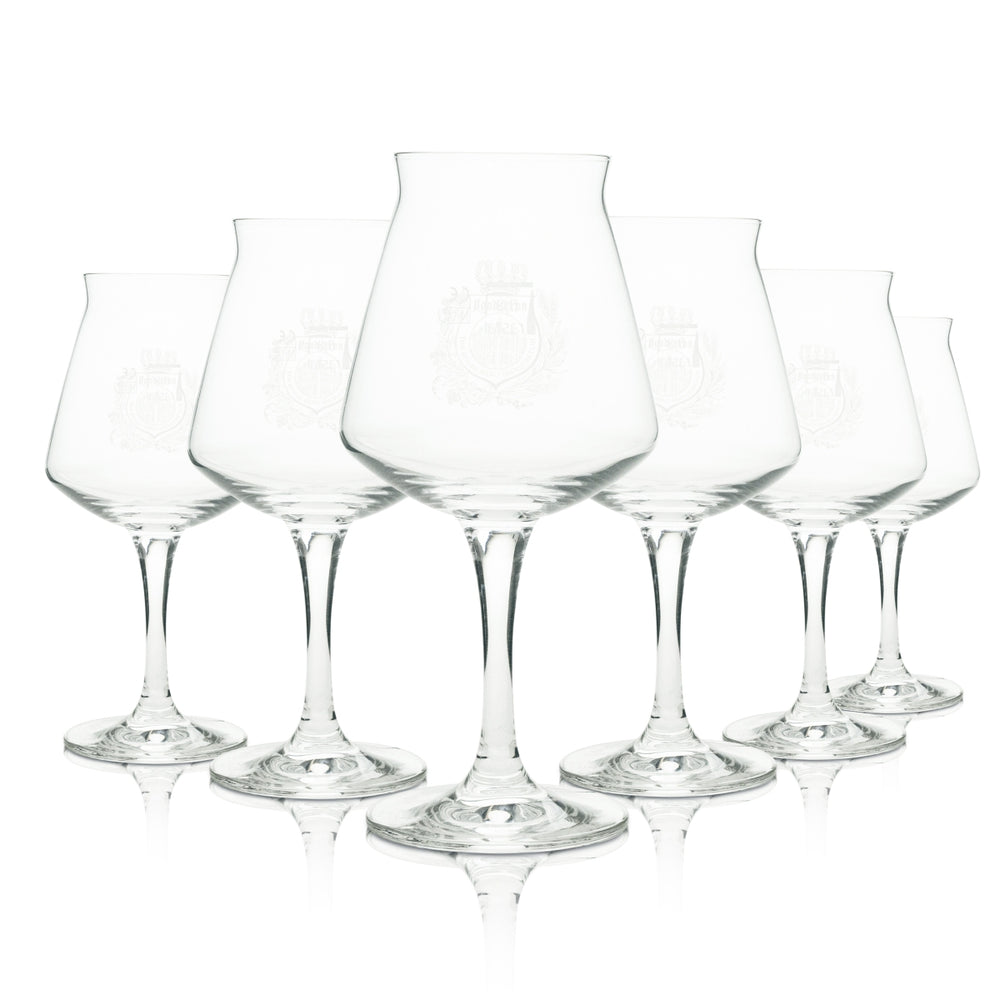 6 verres à bière Landskron Gourmetglas 0,3 l Logo blanc Rastal