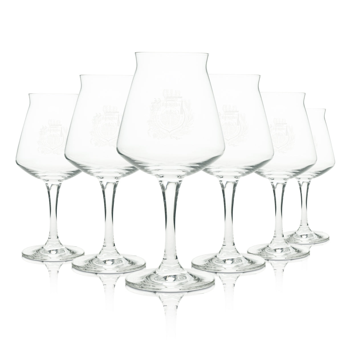 6 verres à bière Landskron Gourmetglas 0,3 l Logo blanc Rastal
