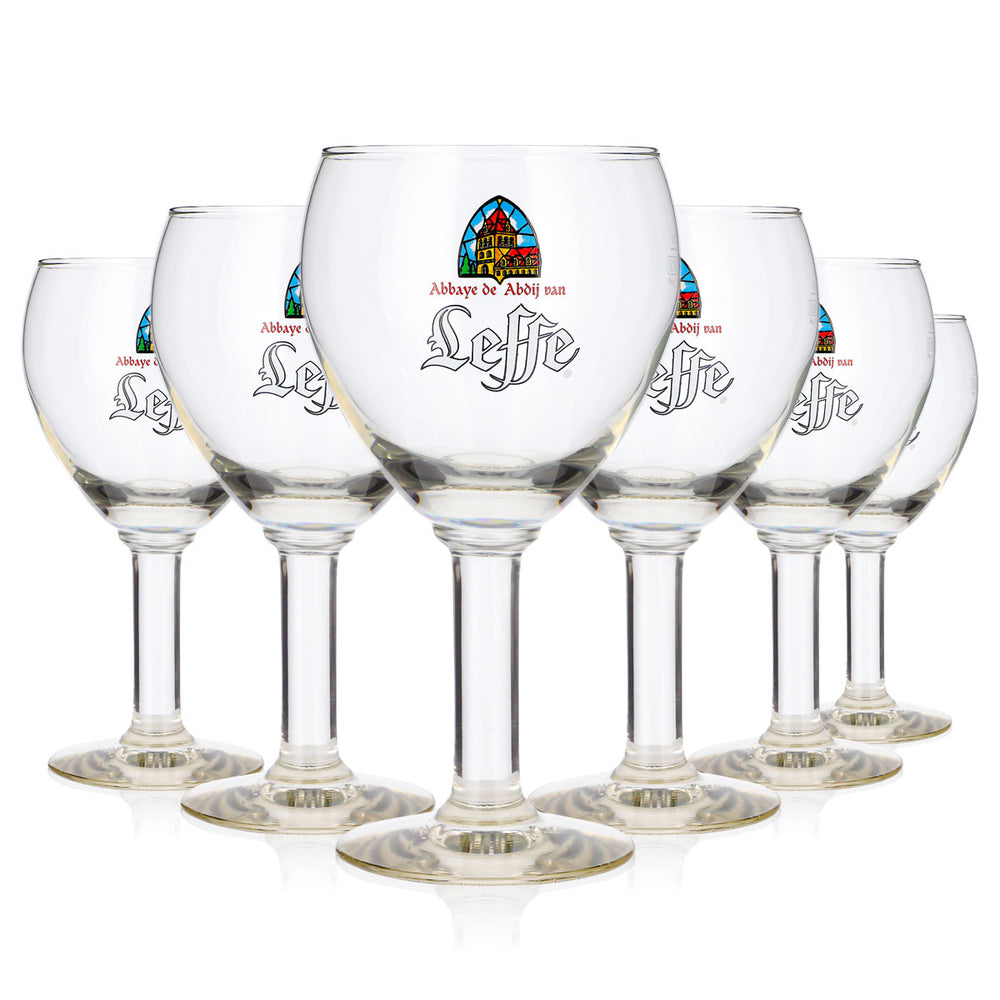 Lot de 6 verres à bière Leffe 0,33 l, forme tulipe « Abbaye », verres à bière Durabor (lot de 6)