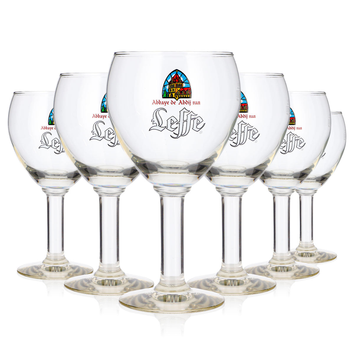Lot de 6 verres à bière Leffe 0,33 l, forme tulipe « Abbaye », verres à bière Durabor (lot de 6)