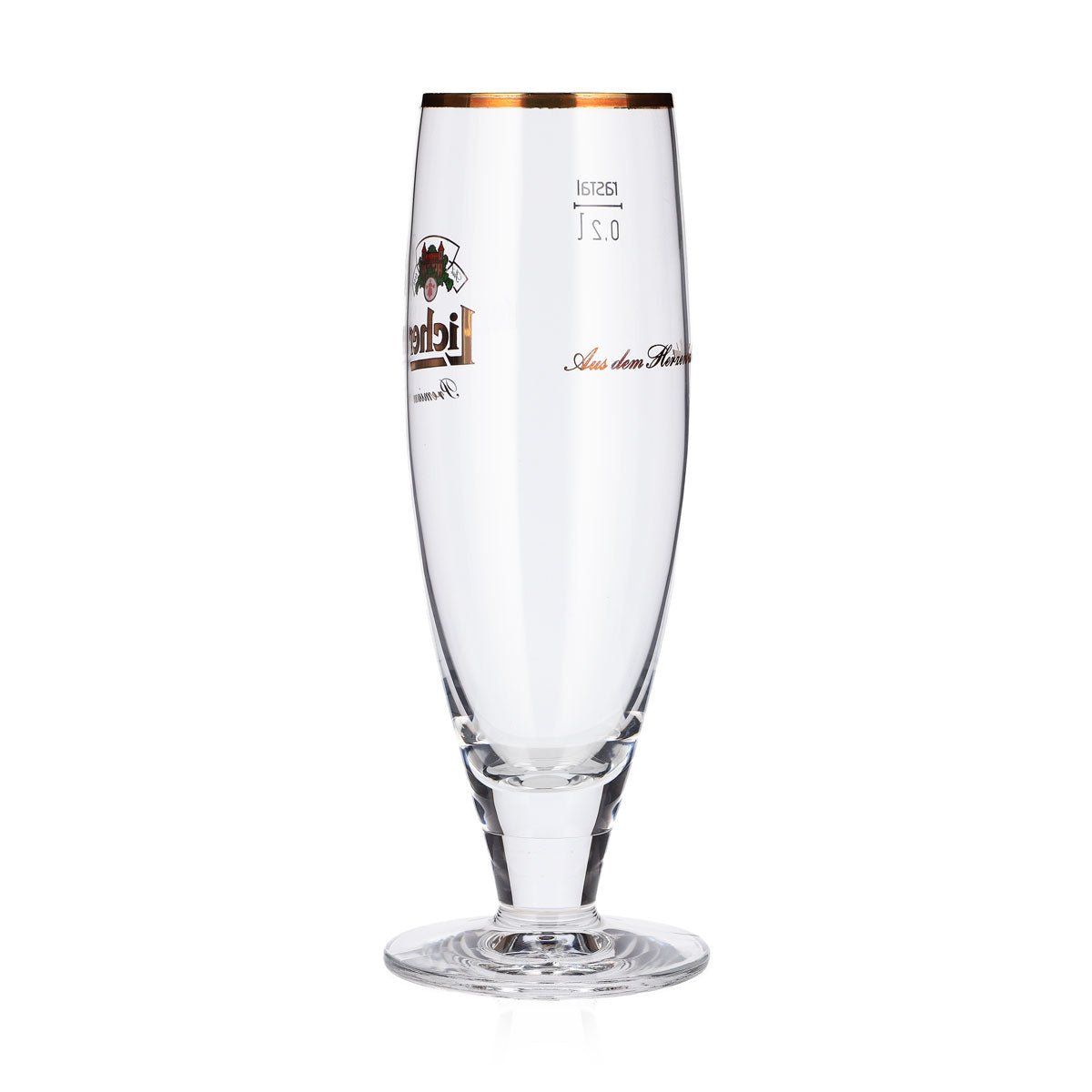 6 verres à bière Licher de 0,2 l, modèle « Pokal », gamme Premium, bord doré, motif Rastal – Vue 5