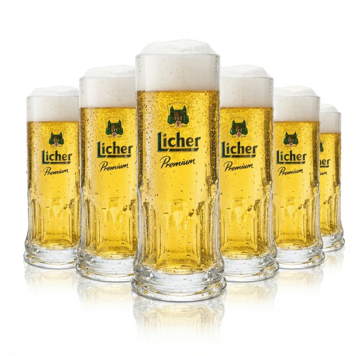 6 verres à bière Licher 0,5 l chope Humpen Seidel verres Gastro Kneipe Pilsner Hesse