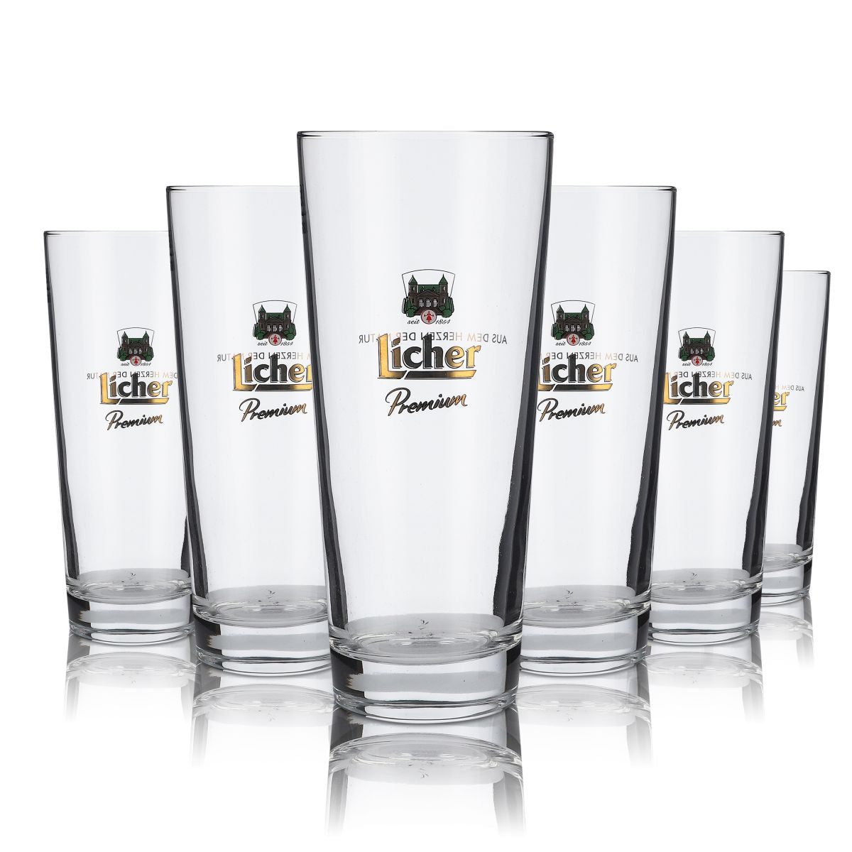 6 verres à bière Licher 0,3 l  Verre à bière Frankonia Rastal