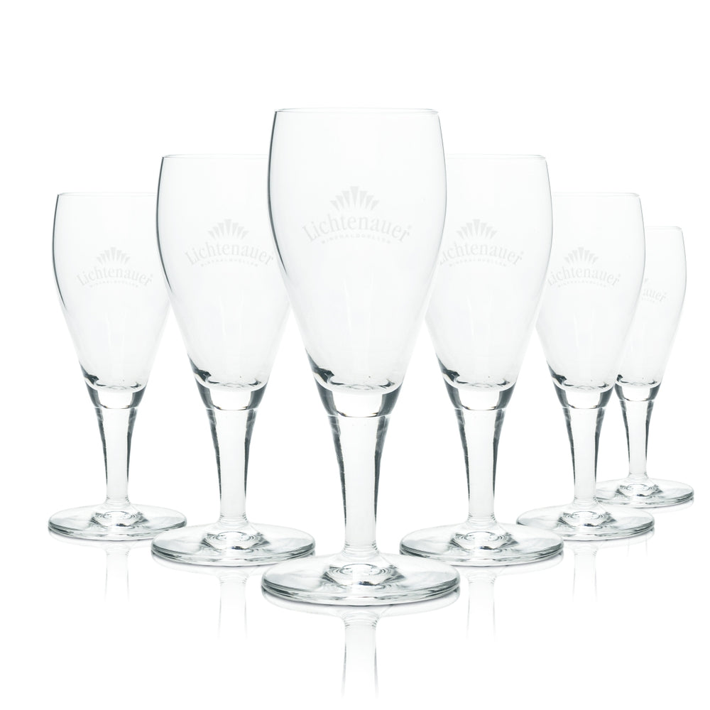 6 verres à eau Lichtenauer Tulipe 0,1 l, verres minéraux gastronomiques, coupe, restaurant