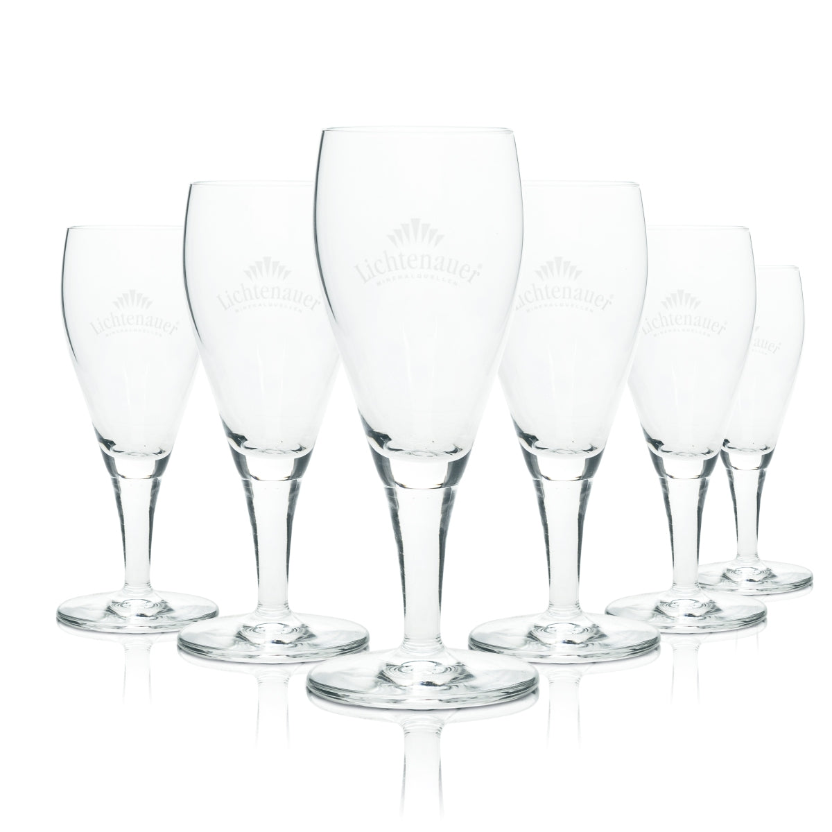 6 verres à eau Lichtenauer Tulipe 0,1 l, verres minéraux gastronomiques, coupe, restaurant
