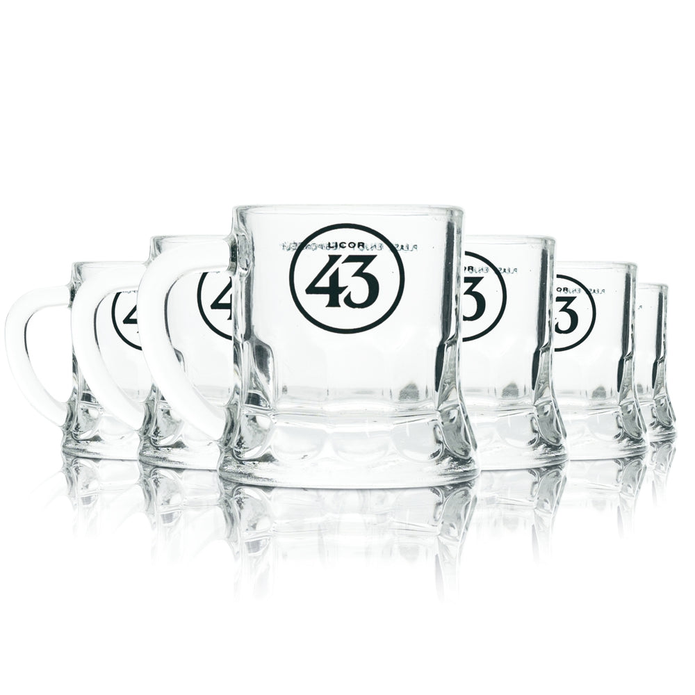 6x Licor 43 Verre à shot 4 cl Mini cruche Verres à schnaps Gastro Liqueur 43