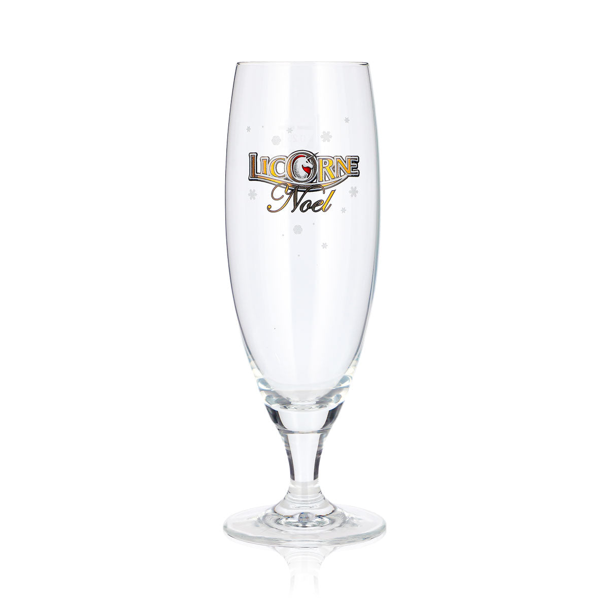6 verres à bière « Licorne Noël » de 0,25 l, verres à pied avec logo Noël et flocon de neige (lot de 6) – Vue 3