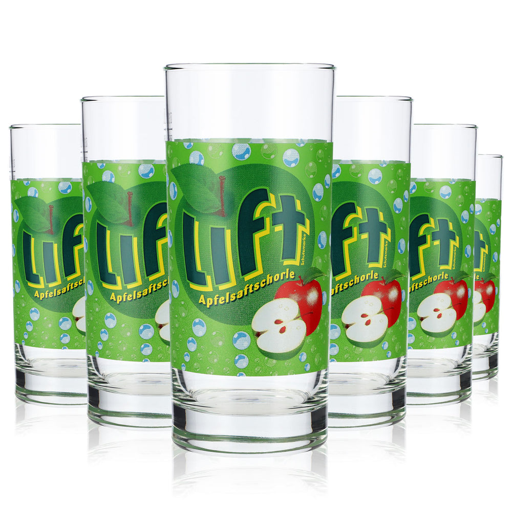 6x Lift Verre à jus 0,3 l Gobelets Verres à limonade Vert Jus de pomme pétillant Rastal