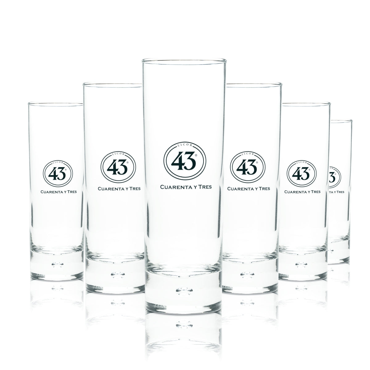6x liqueur 43 verre 0,2 l verre long verre à cocktail Licor Cuarenta