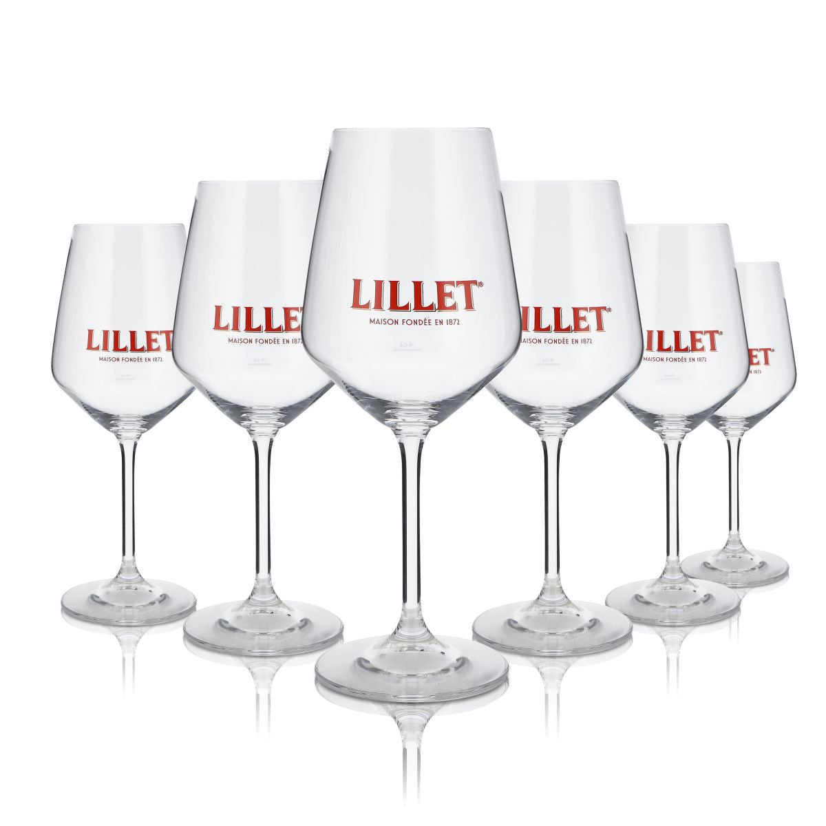 lot de 6 verres à pied Lillet 0,46 l – Originaux avec repère de 4 cl pour apéritif et tonic – Vue 2